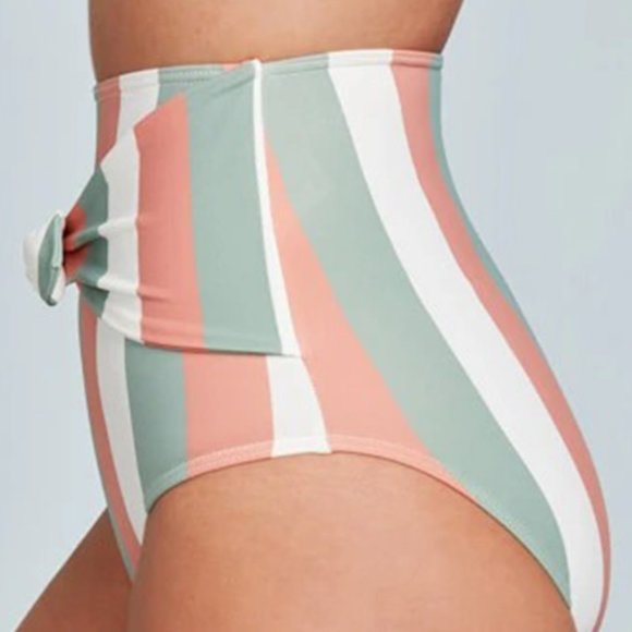 Stripes High waist bikini bottom Multicolor - Picture 3 of 5